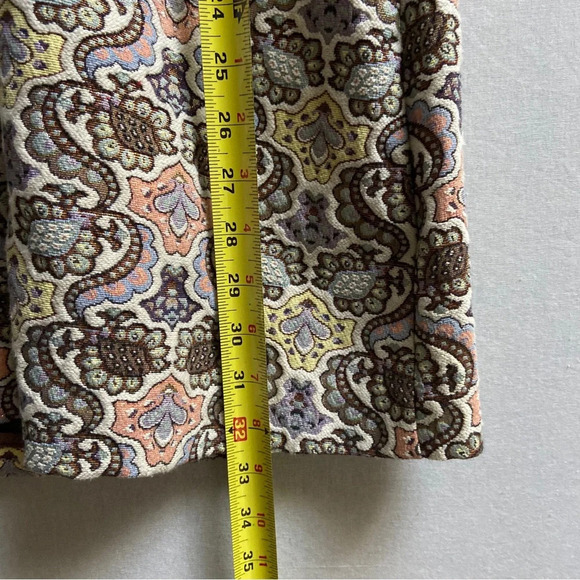 Zara paisley jacquard tapestry floral high neck mini dress Sz M - Picture 12 of 12